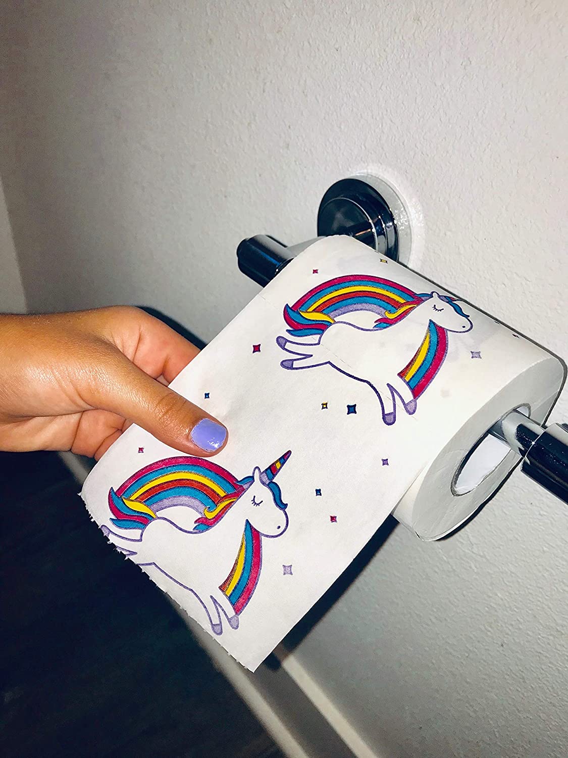 - 2 Rolls - Rainbow Unicorn Funny Toilet Paper - Perfect for Gag Gifts, White Elephant Gifts, or Potty Training