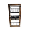 Rustic 3-Slot Brown and Black Decorative Wall File Organizer Storage Hanger