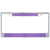 Premium Chrome Purple Bling Crystal Diamond License Plate Frame for Car-Truck