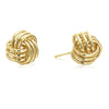 14k Yellow Gold Love Knot Stud Earrings, 11mm