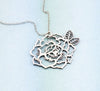 Flower Necklace Sterling Silver Jewelry