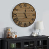 24 inch Rustic Wall Clock Handmade Large Rustic Clock - Real Wood Clock, Kitchen, Living Room Rustic Farmhouse Wall Decor
