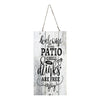 Welcome to Our Patio Grill and Drinks are Free Vertical Wood Sign