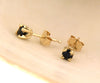 14k Solid Gold Sapphire Stud Earring
