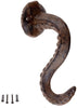 Gold Cast Iron Decorative Octopus Wall Hooks |Octopus Bathroom Decor | Octopus Decor & Key Hanger | Beach Towel Hooks