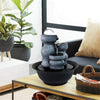 Tabletop Water Fountain Indoor Zen Decorative with LED Light Rolling Ball