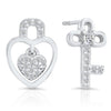 The Key To My Heart Earrings in Sterling Silver