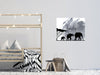 20x16 Elephant Family Wall Art Canvas Print