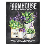 16x20 Farmhouse Fresh Picked Herbs Wall Art Canvas Print