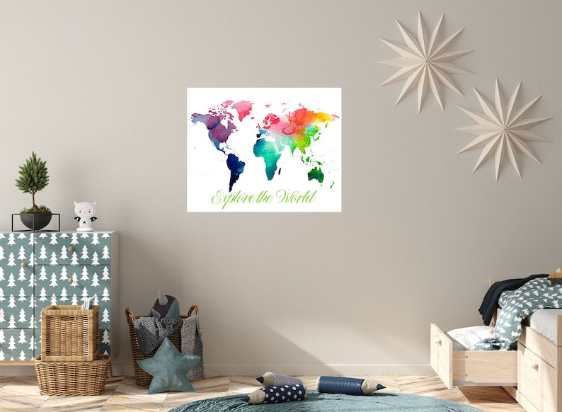 20x16 Explore the World Wall Art Canvas Print