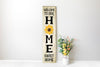 24 Inch (2 Foot Tall) Sunflower Home Sweet Home Vertical Wood Print Sign