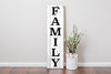 24 Inch (2 Foot Tall) Family Vertical Wood Print Sign
