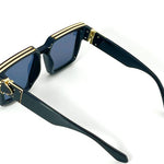 Funky Black Gold Square UV400 Sunglasses Mens Womens Shades