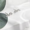 925 Sterling Silver Dainty Leaf Stud Earrings