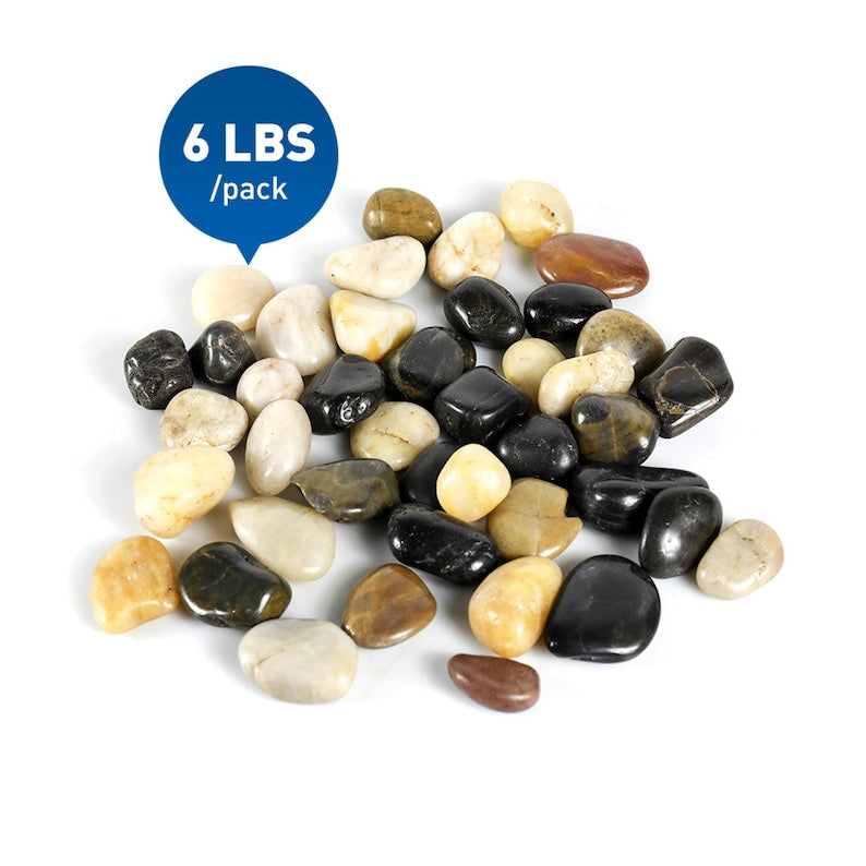 Bulk of 6lbs Tiny Pebbles Flat & Colorful Genuine Beach Stones
