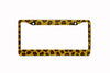 Gold Leopard Crystal Rhinestone license Plate Frame