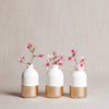 READY TO SHIP : White + Gold Minimalist Bud Vases // Set of Three