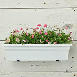 Novelty (#16242) Countryside Flower Box Planter, White - 24"
