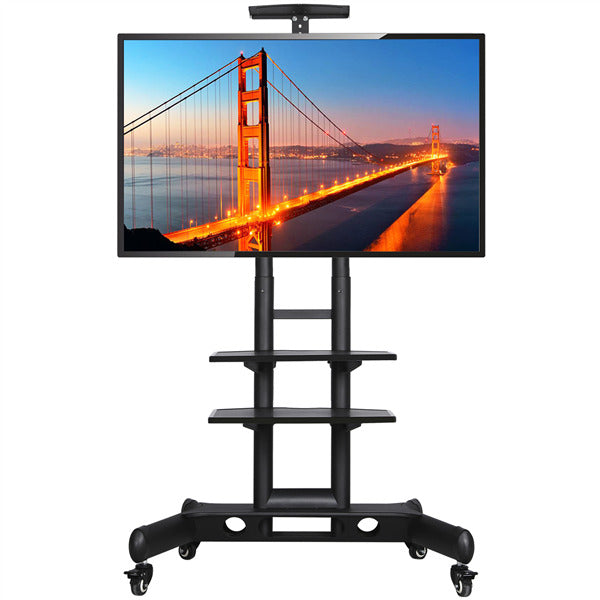 Adjustable Mobile TV Stand w/Mount Wheels  for 32in to 65in LCD/LCD Flat Screens