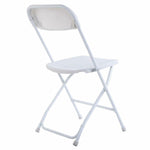 (10 PACK) Commercial Wedding Quality Stackable Plastic Folding Chairs White