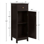 Bathroom Floor Cabinet Freestanding Storage Organizer with Door Cabinet & Drawer