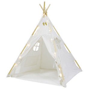 Kids Teepee Natural Cotton Play Tent Tents Playhouse Toddlers Fun W  LED Lights