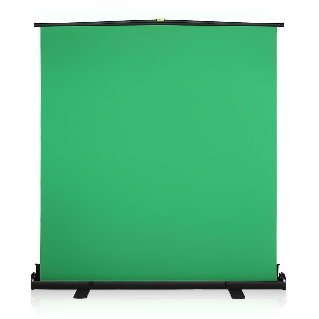 81" x 67" Green Screen Collapsible Pull-Up Extra Large Streaming Backdrop Setup