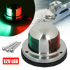 2 IN 1 Marine Boat Yacht Pontoon 12V Stainless Steel LED Bow Navigation Lights