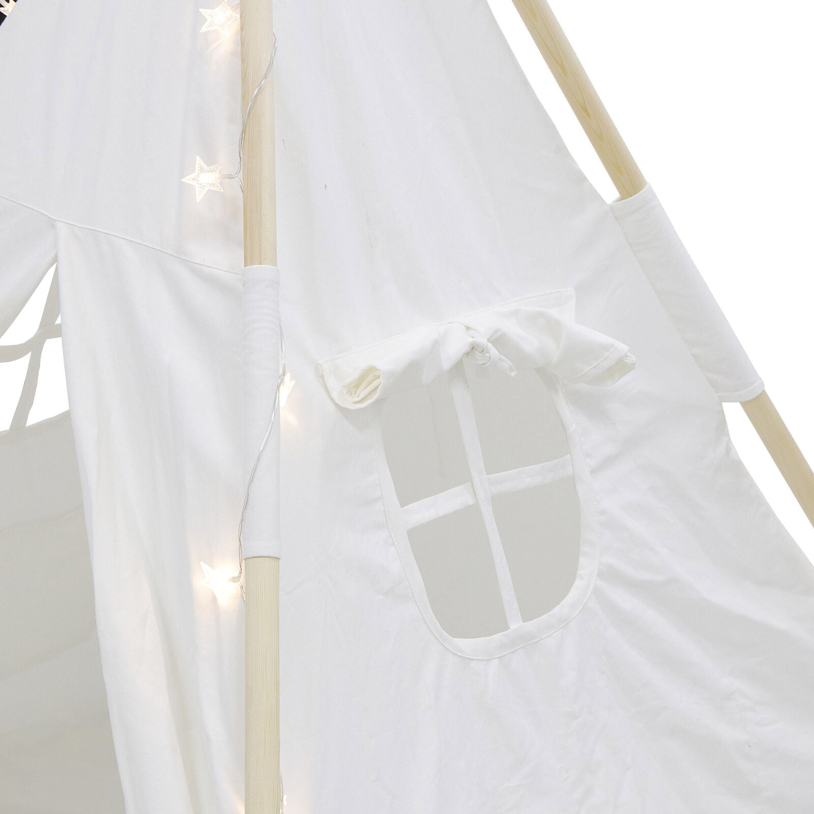 Kids Teepee Natural Cotton Play Tent Tents Playhouse Toddlers Fun W  LED Lights