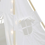 Kids Teepee Natural Cotton Play Tent Tents Playhouse Toddlers Fun W  LED Lights