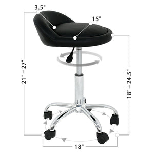 Adjustable Salon Stool Hydraulic Saddle Rolling Chair Tattoo Facial Massage Spa