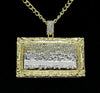 Two Tone XL Last Supper Pendant 14k Gold Plated 24" Rope Chain Hip Hop Necklace