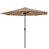 10 FT Solar Powered Patio Umbrella 32LED Lights Solar Umbrella w/ Tilt and Crank