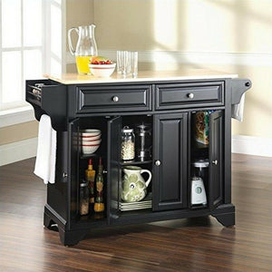 Crosley FurnitureCrosley Furniture LaFayette Natural Wood Top Kitchen Island