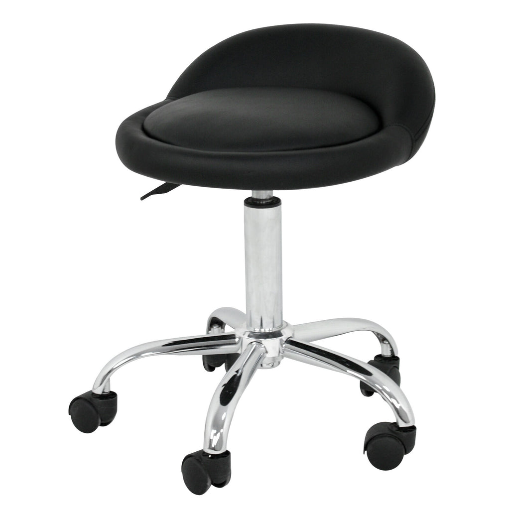 Adjustable Salon Stool Hydraulic Saddle Rolling Chair Tattoo Facial Massage Spa