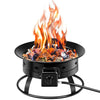 Portable Propane Outdoor Gas Fire Pit W/ Cover & Carry Kit 19-Inch 58,000 BTU
