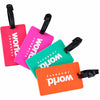 4Pcs Colorful Travel Luggage Tags PVC Suitcase Bag Label Name Address ID Holder