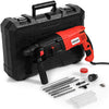 1/2" Electric Rotary Hammer Drill 3 Mode SDS-Plus Chisel 1100W w/Bits & Case