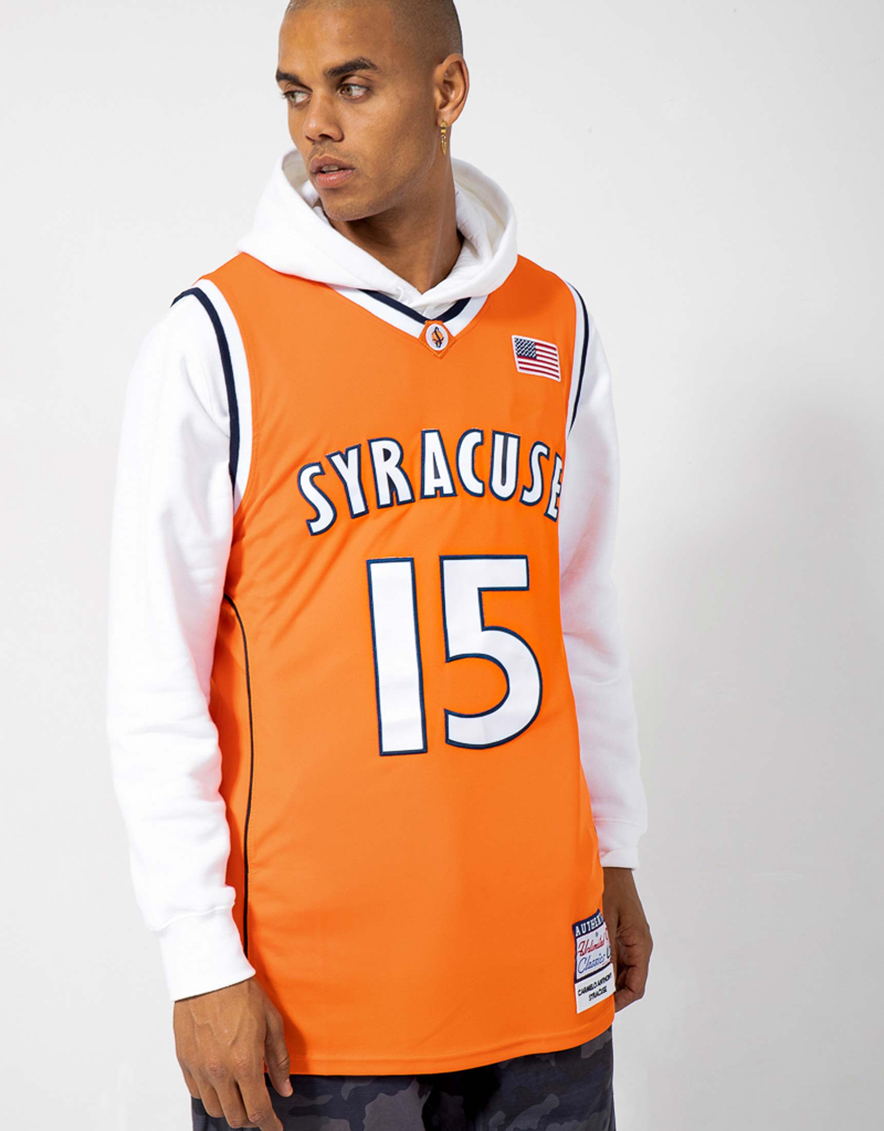 Retro Brand Men's Carmelo Anthony Syracuse Orange Throwback Jersey