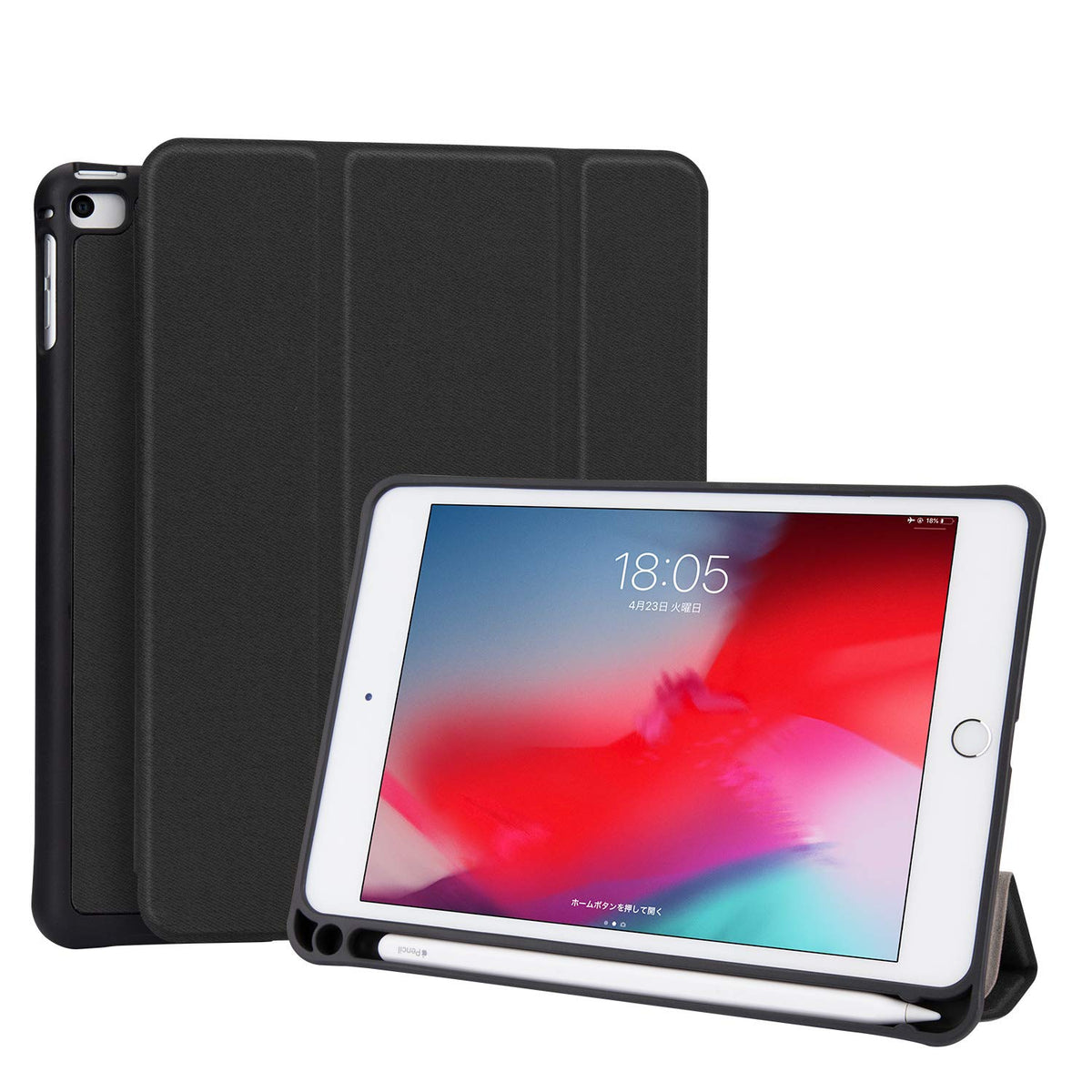 iPad mini5 2019/ mini4 保護ケース ペンホルダー付き 5色 K1 – Nimaso