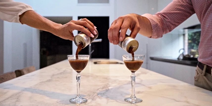 Pouring Canned Cocktail