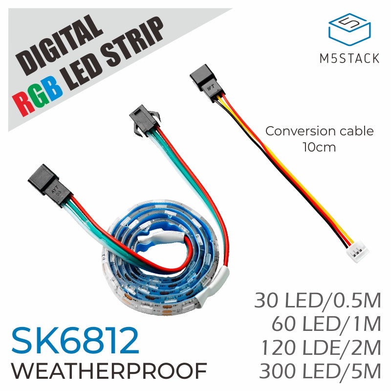 expositie Of anders Sui Digital RGB LED Weatherproof Strip SK6812 | m5stack-store