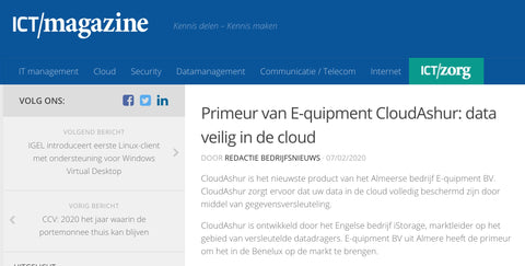 ICT Magazine: Primeur van E-quipment CloudAshur