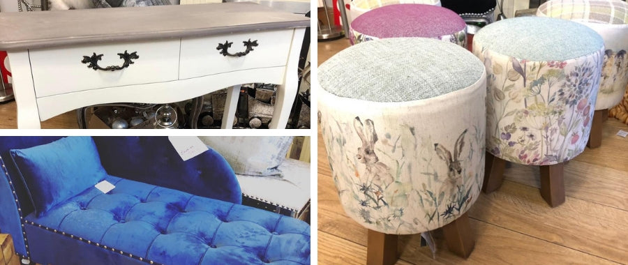 Interiors footstools, console tables, mirrors and more