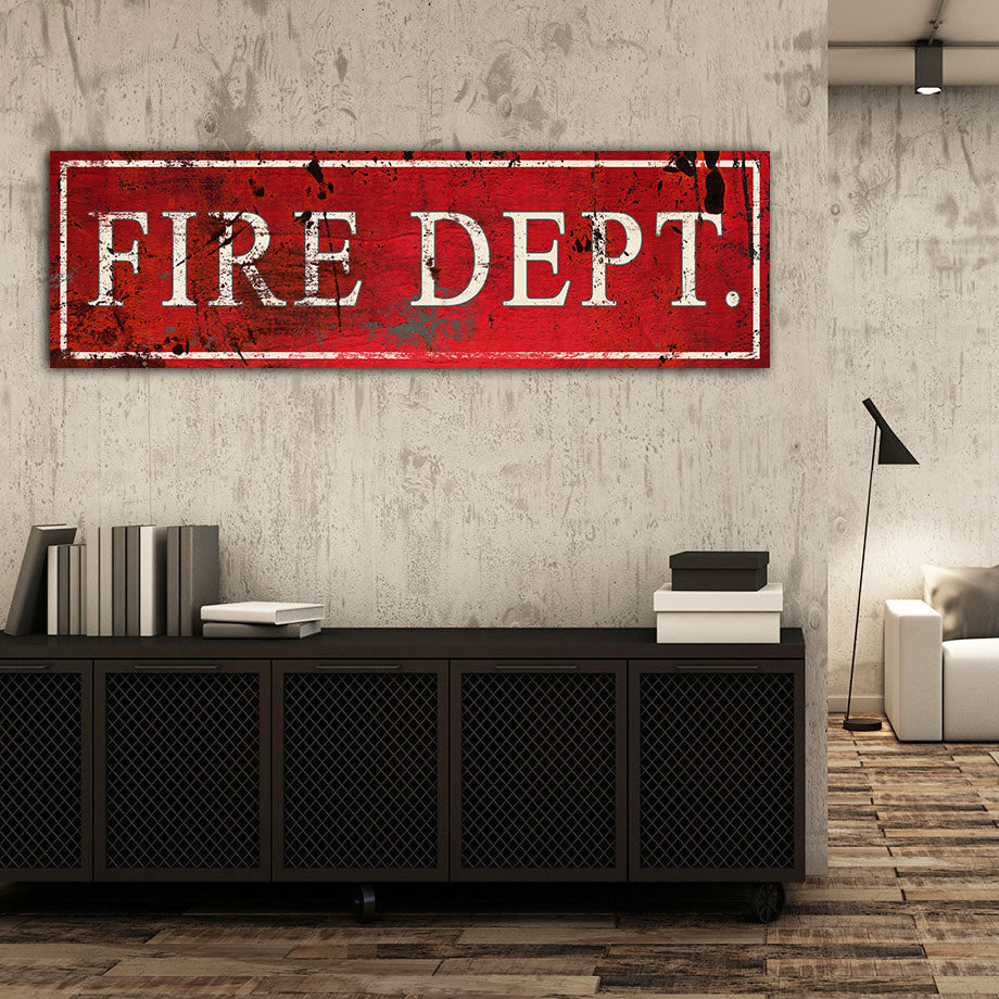 Firefighter Wall Art Vintage Signs Metal Signs Style Canvas Prints Domain 38