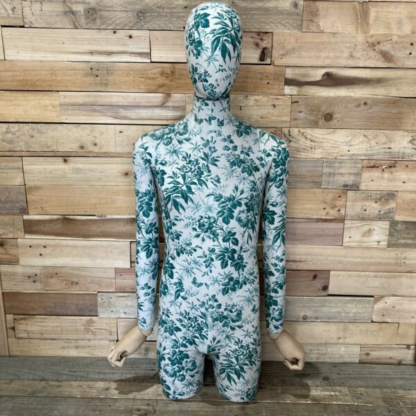 Male Mannequin in Green Floral Fabric - Click & Collect only