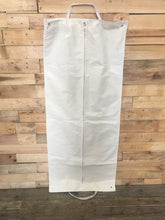 Load image into Gallery viewer, White Garment Bag With Gold Accented Pockets