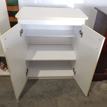 Load image into Gallery viewer, White Cabinet 2 Shelves with Top Access