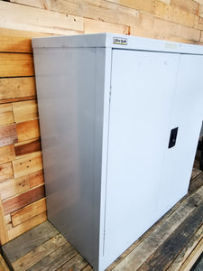 Elite Built Metal Grey Double Door Cabinet - Without Keys