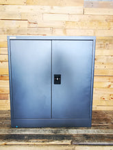 Load image into Gallery viewer, Elite Built Metal Black Double Door Cabinet - With Keys